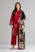 3 Piece - Digital Printed Embroidered Suit - 42601550